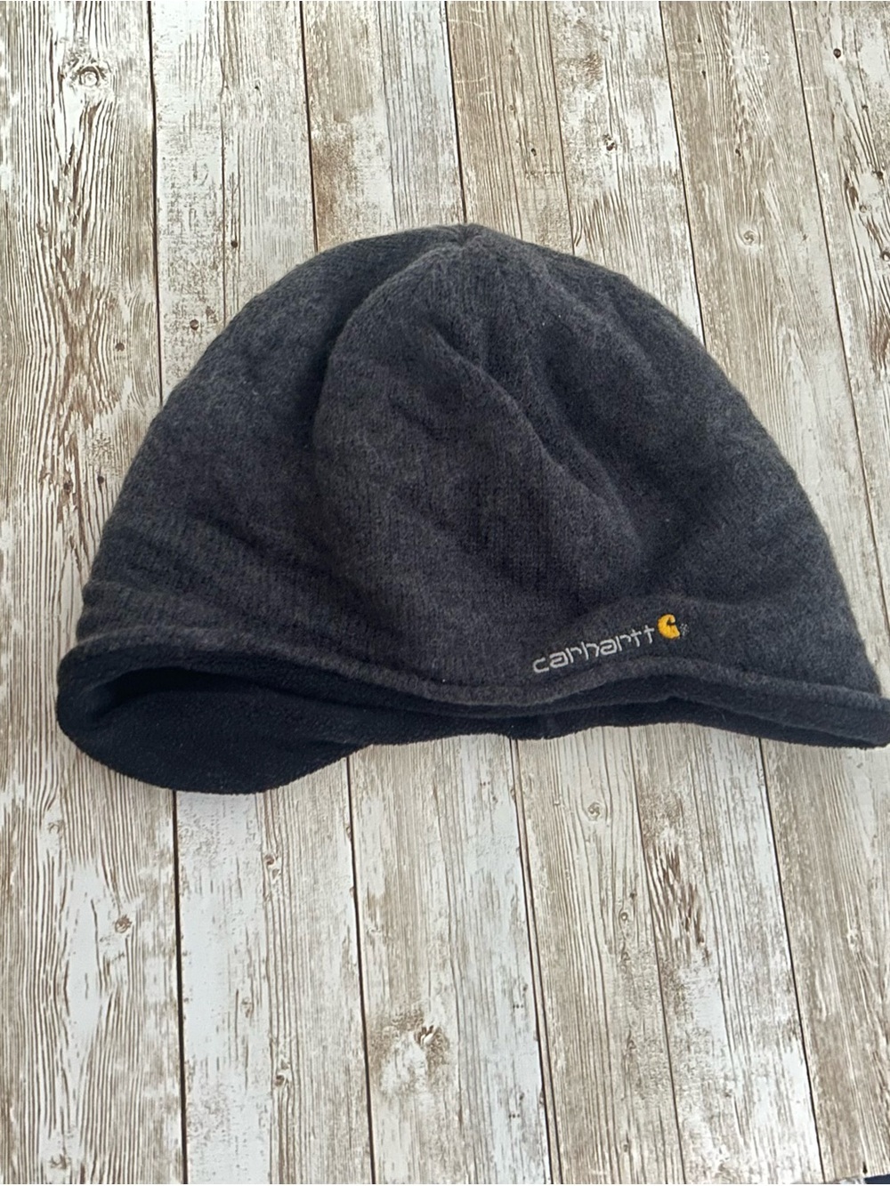 Carhartt Gray Wool Blend Fleece Lined Beanie OSFA